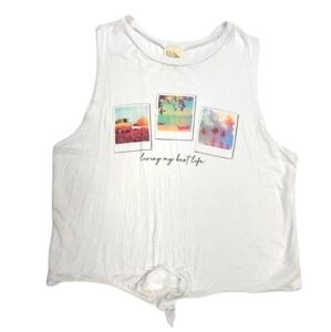 Dirtee Laundry Tie Front Graphic Tee, Size XL